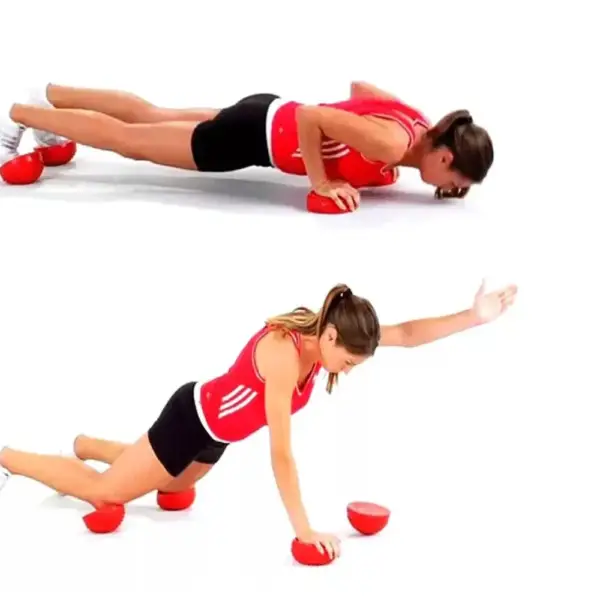 1Pcs PVC Yoga Half Balls, Inflatable Foot Massage for Plantar Fasciitis, Arch, Flat Feet & Heel Pain, Balance Trainer Stabilizer - Image 3