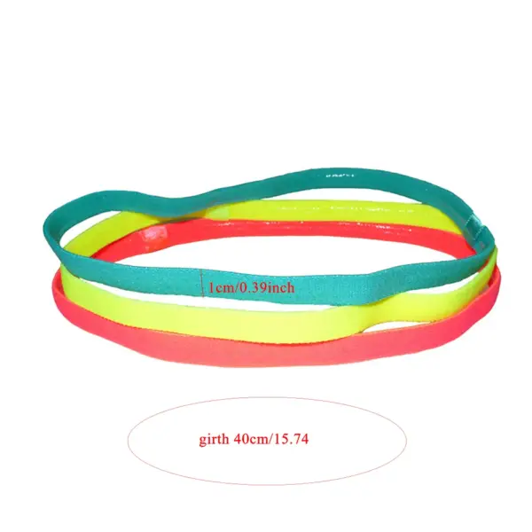 5 Pcs Women Sweatbands Football Yoga Pure Hair Bands Anti-slip Elastic Rubber Thin Sports Headband Men Hair Accessories Headwrap - Image 5