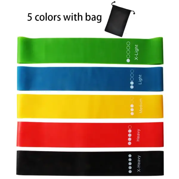 5Pcs/Set Yoga Resistance Rubber Bands Bodybuilding Elastic Bands Pilates Exercise Workout Bands Expander Belt Fitness Equipment - Image 5