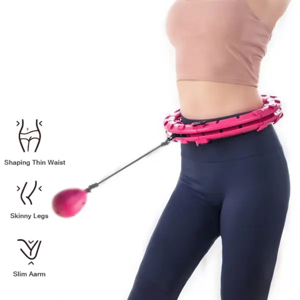 Adjustable Sport Hoops Yoga Waist Exercise Slimming Massage Loops Gymnastics Ring Hard Tube Circle Women Reduce Weight Fitness - Image 2