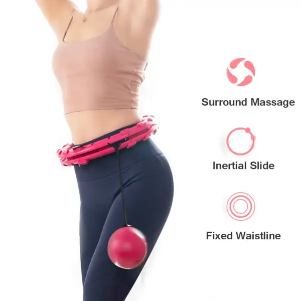 Adjustable Sport Hoops Yoga Waist Exercise Slimming Massage Loops Gymnastics Ring Hard Tube Circle Women Reduce Weight Fitness - Image 3