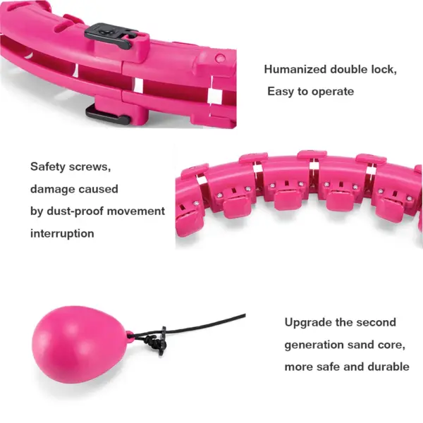 Adjustable Sport Hoops Yoga Waist Exercise Slimming Massage Loops Gymnastics Ring Hard Tube Circle Women Reduce Weight Fitness - Image 5