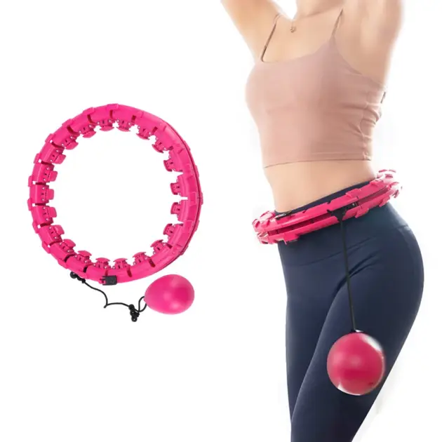 Adjustable Sport Hoops Yoga Waist Exercise Slimming Massage Loops Gymnastics Ring Hard Tube Circle Women Reduce Weight Fitness