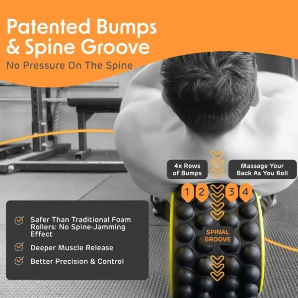 Back Stretcher Cracker Roller for Back Pain Relif, Yoga Wheel, Leg Foam Roller for Body, Back Stretching and Cracking Devices - Image 2