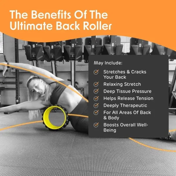 Back Stretcher Cracker Roller for Back Pain Relif, Yoga Wheel, Leg Foam Roller for Body, Back Stretching and Cracking Devices - Image 4