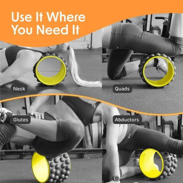 Back Stretcher Cracker Roller for Back Pain Relif, Yoga Wheel, Leg Foam Roller for Body, Back Stretching and Cracking Devices - Image 5