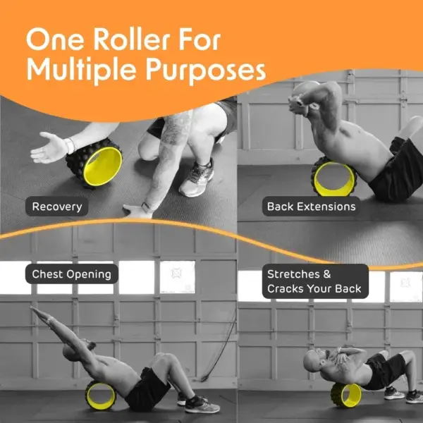 Back Stretcher Cracker Roller for Back Pain Relif, Yoga Wheel, Leg Foam Roller for Body, Back Stretching and Cracking Devices - Image 6