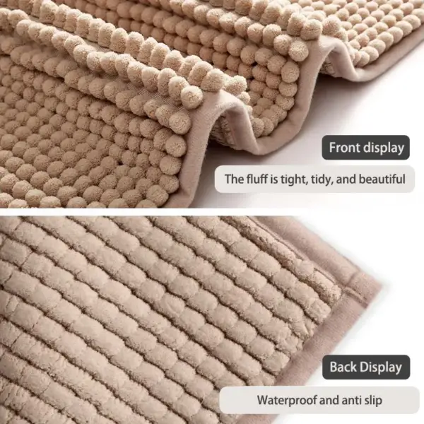 Bathroom Rug Thickened Chenille Floor Mat Super Absorbent Foot Mat Bathroom Carpet Kitchen Bedroom Balcony Non-Slip Floor Mats - Image 3