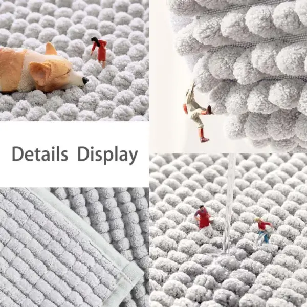 Bathroom Rug Thickened Chenille Floor Mat Super Absorbent Foot Mat Bathroom Carpet Kitchen Bedroom Balcony Non-Slip Floor Mats - Image 4