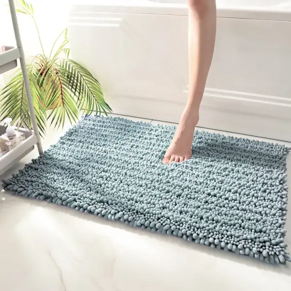 Bathroom Rug Thickened Chenille Floor Mat Super Absorbent Foot Mat Bathroom Carpet Kitchen Bedroom Balcony Non-Slip Floor Mats - Image 5