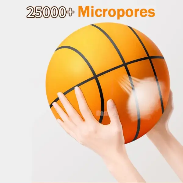 Bouncing Mute Ball Indoor Silent Basketball 24cm Foam Basketball Silent Soft Ball Size 7 Air Bounce Basket Ball 3/5/7 Sports Toy - Image 2