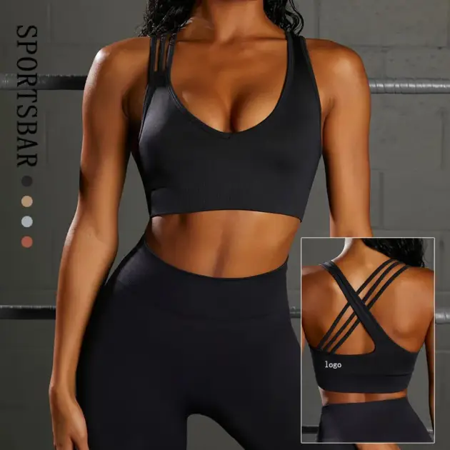 Brand Yoga pants seamless knit sexy sports underwear Running shock-absorbing nude yoga wear set hip lift high waist yoga pants