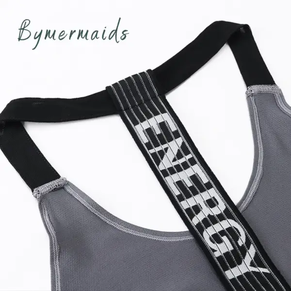Bymermaids 2022 Gym Tops Women's Sports Top Letter Backless Shirts Sleeveless Yoga Tops Fitness Running Quick Dry Tank Crop Top - Image 5