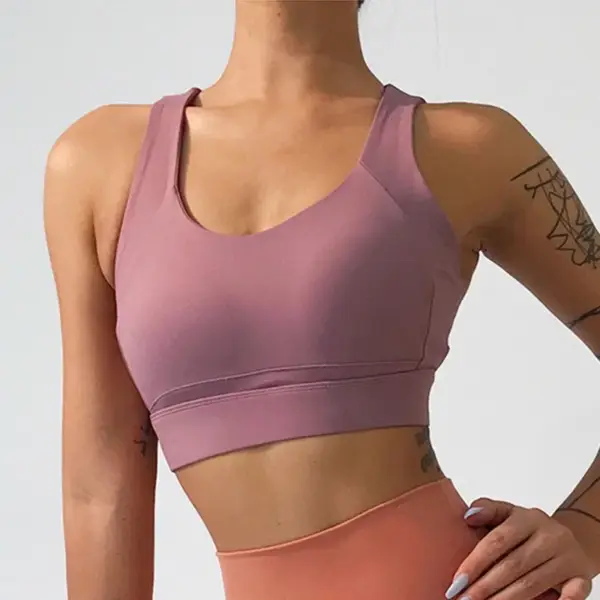 Cloud Hide Plus Size Yoga Bra Sexy Back Sports Top for Women Fitness Push up Gym Workout Running Shirt Shockproof Athletic Vest - Image 2