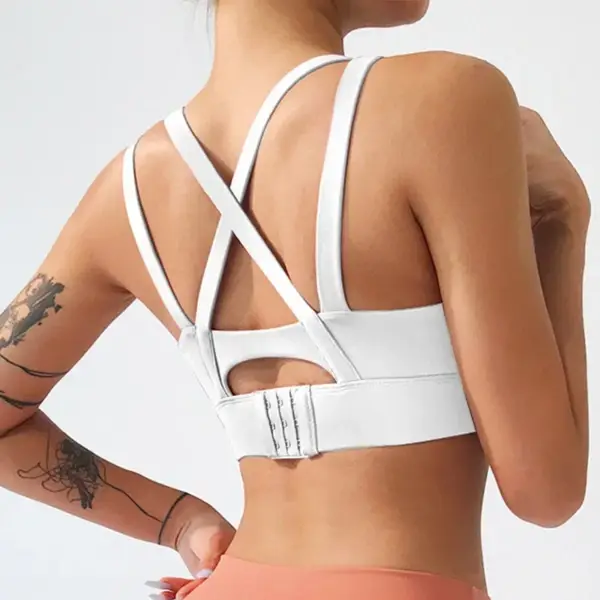 Cloud Hide Plus Size Yoga Bra Sexy Back Sports Top for Women Fitness Push up Gym Workout Running Shirt Shockproof Athletic Vest - Image 4