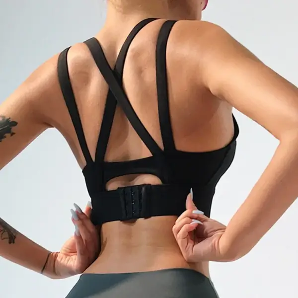 Cloud Hide Plus Size Yoga Bra Sexy Back Sports Top for Women Fitness Push up Gym Workout Running Shirt Shockproof Athletic Vest - Image 5