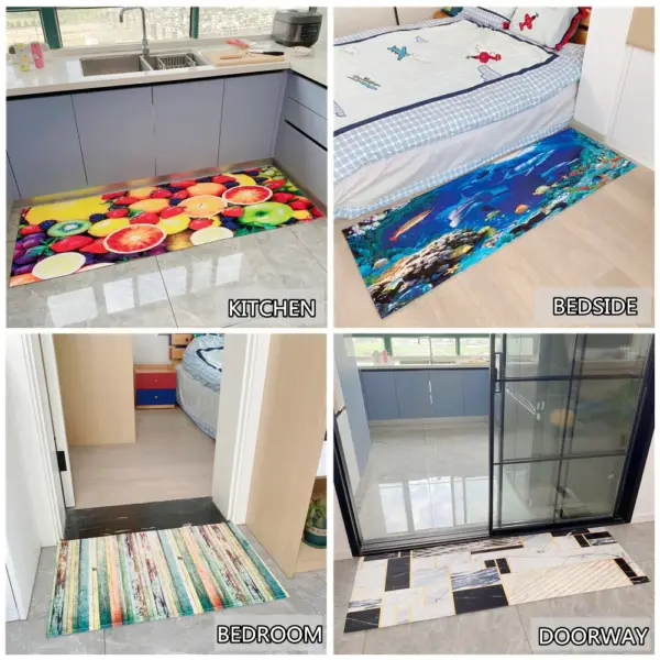 Custom Kitchen Rug Home Entrance Doormat Living Room Children Bedroom Floor Decor Carpet Bathroom Hallway Door Non-Slip Foot Mat - Image 6