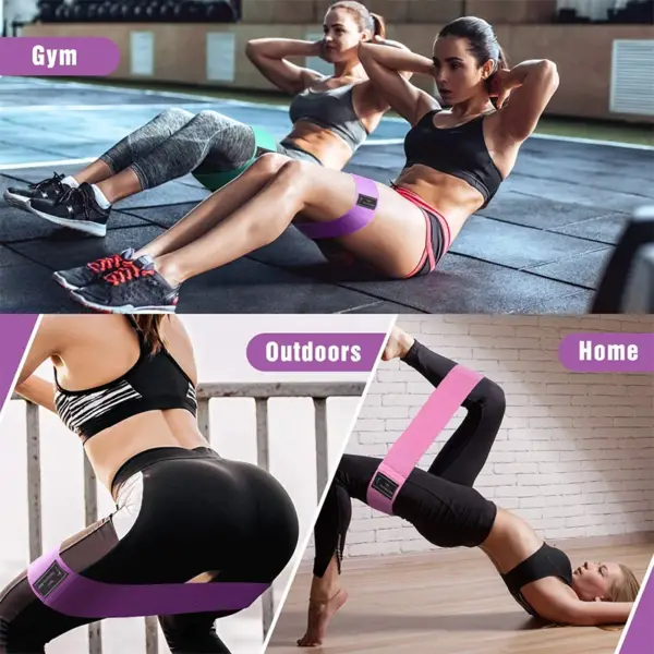 Fitness Booty Resistance Bands Workout Fabric Loop Band Butt Exercise Bands For Hip Legs Thigh Glutes Non-Slip Deep Squat Band - Image 2