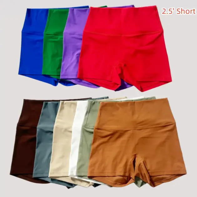 Fitness LuluG Gym Push Up Leggings Short Woman Quick Drying Running Tight Seamless Nylon Yoga Wear Sport Shorts Workout Clothing