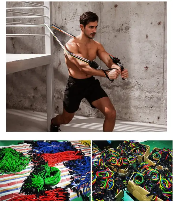 Fitness Rubber Resistance Band Yoga Elastic Pull Ropes Upgraded Training Pilates Bar Set Stength Exercise Equipment - Image 4