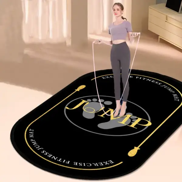 Fitness Yoga Mats Women Exercise Home Shock-absorbing Floor Mat Skipping Rope Non-slip Rugs Thickened Silent Special Simple Rug - Image 2