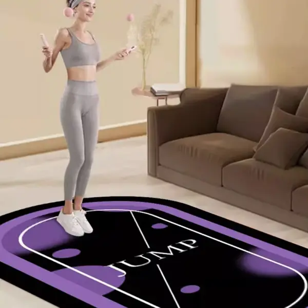 Fitness Yoga Mats Women Exercise Home Shock-absorbing Floor Mat Skipping Rope Non-slip Rugs Thickened Silent Special Simple Rug - Image 3