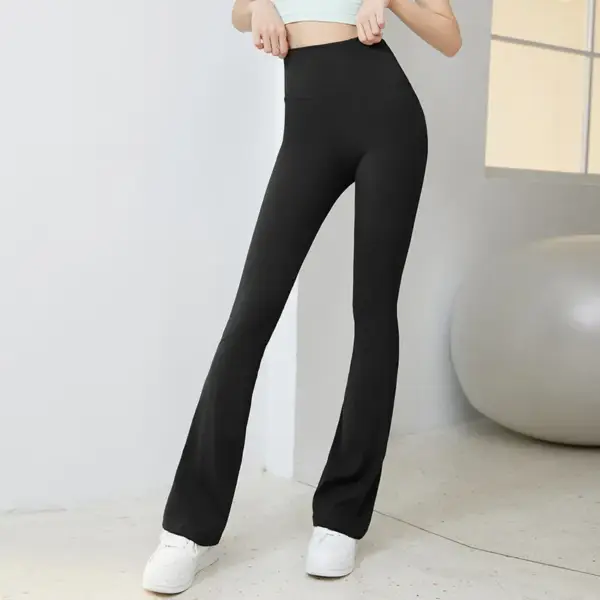Flare Leggings Yoga Pants Women High Waist Wide Leg Pants Women Gym Fitness Sports Black Flared Pant Latin Dance Trousers 2023 - Image 3