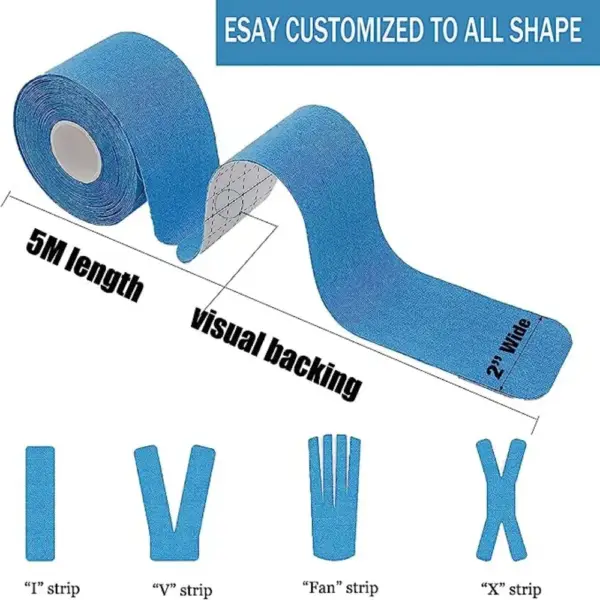 Kinesiology Tape Pro Precut 20 Strips Sports Waterproof Breathable Latex Free Tape Ankle Knees Elastic Sports Activities Tapes - Image 3