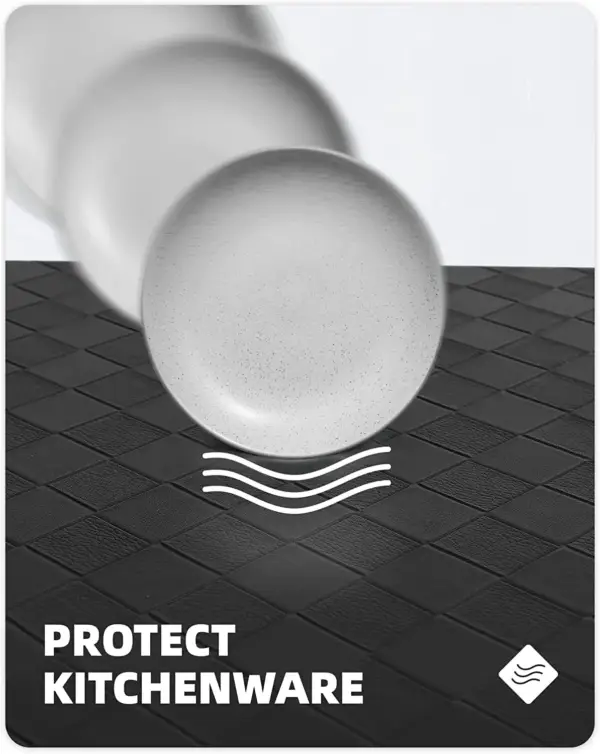 Kitchen Mat ，Long Runner Kitchen Floor Mats，PVC 10mm Cushioned Anti Fatigue, Foam Comfort Kitchen Padded Mats for Standing - Image 4