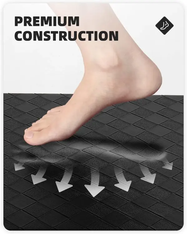 Kitchen Mat ，Long Runner Kitchen Floor Mats，PVC 10mm Cushioned Anti Fatigue, Foam Comfort Kitchen Padded Mats for Standing - Image 5
