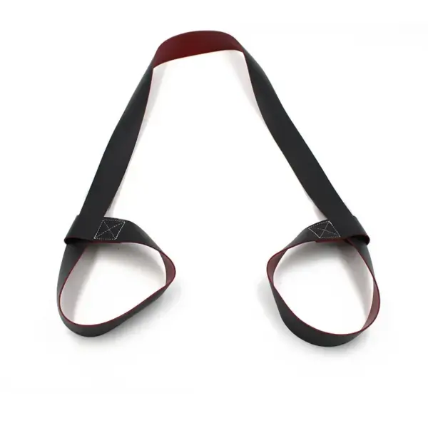 LO Exercise Storage Strap Simple Yoga Mat Strap Portable Elastic Leather Yoga Mat Strap Yoga Accessories - Image 6