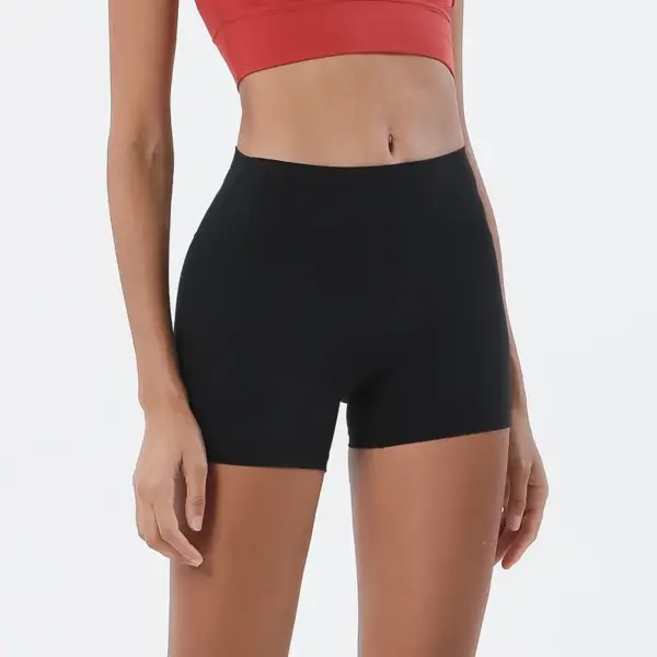 Luluwomen Fitness Yoga Shorts Running Cycling Sports Anti-Coil Ladies Leggings Quick Dry Breathable High Waist Yoga Shorts - Image 4