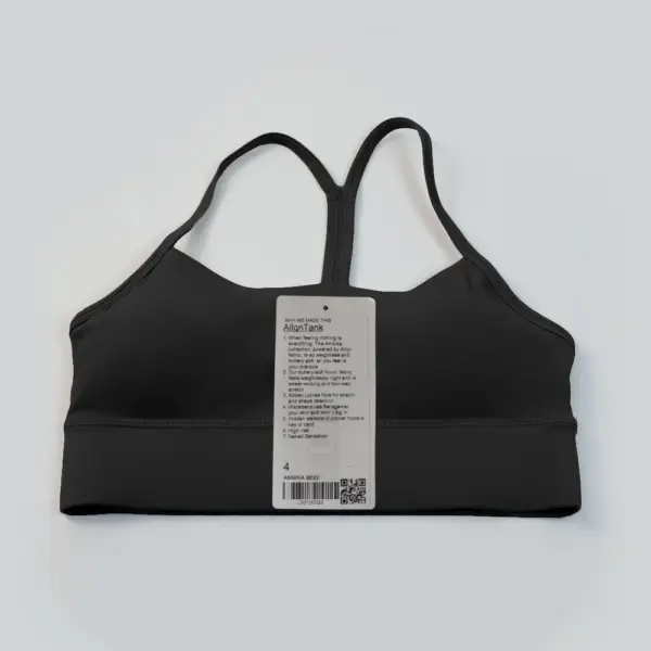 Luluwomen Sports Yoga Bra Y-Back Gathering High Quality Breathable Fitness Running Quick Drying Women's Yoga Tank Top with logo - Image 4