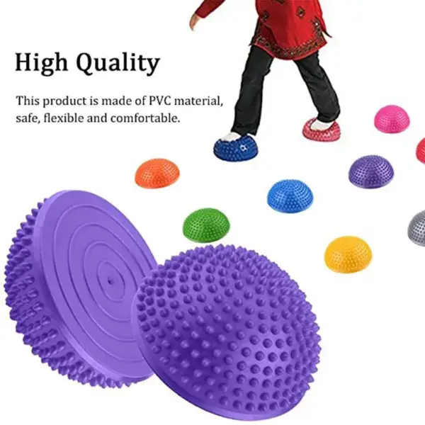 Massage Ball 16cm Yoga Spiky Foot Massage Ball Anti-Slip Half Ball Exercise Stabilizer Balance Integration Trainer Hemisphere - Image 2