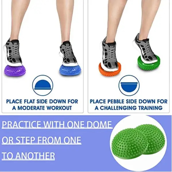 Massage Ball 16cm Yoga Spiky Foot Massage Ball Anti-Slip Half Ball Exercise Stabilizer Balance Integration Trainer Hemisphere - Image 4