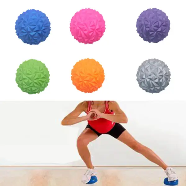 Massage Yoga Ball Toy PVC Inflatable Massage Point Half Fit Ball Balance Trainer Stabilizer GYM Pilates Fitness Pineapple Ball - Image 2