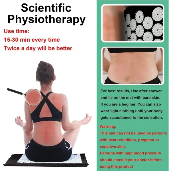 Massager Cushion Massage Yoga Mat Acupressure Relieve Pain Stress Back Body Pain Spike Mat Acupuncture Mat Foot Massager Pad - Image 3