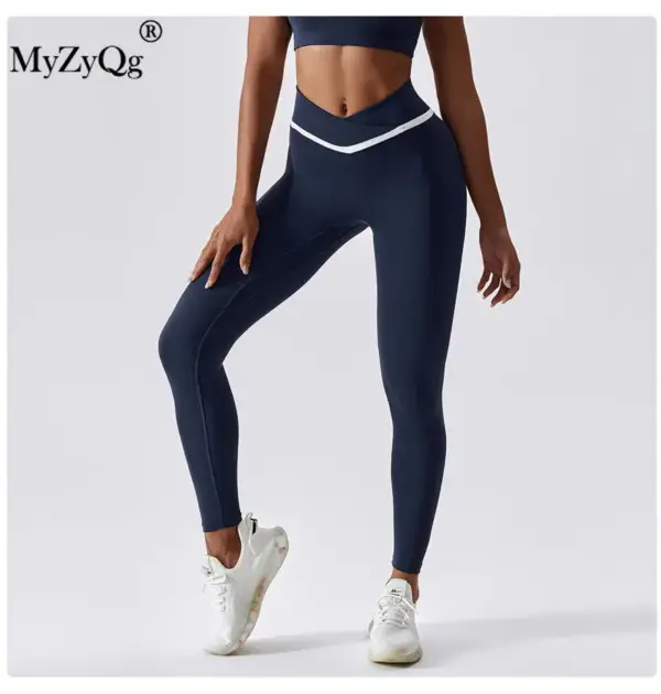 MyZyQg Women Yoga Pants High Waist Hip Lift Running Training Sports Leggings Quick Dry Tight Trousers Fitness Bottoming - Image 3