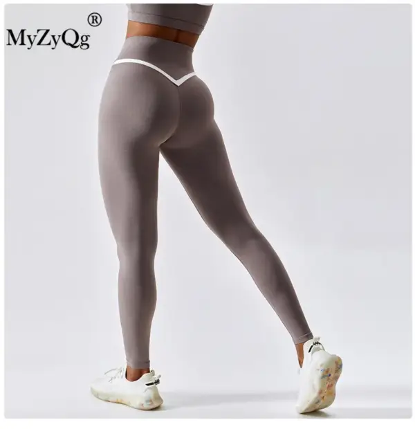 MyZyQg Women Yoga Pants High Waist Hip Lift Running Training Sports Leggings Quick Dry Tight Trousers Fitness Bottoming - Image 4