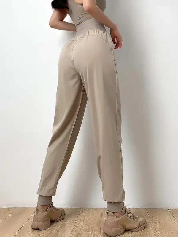 Naked-feel Loose Fit Sport Workout Joggers Women High Waist Elastic Workout Gym Joggers with Two Side Pocket - Image 3