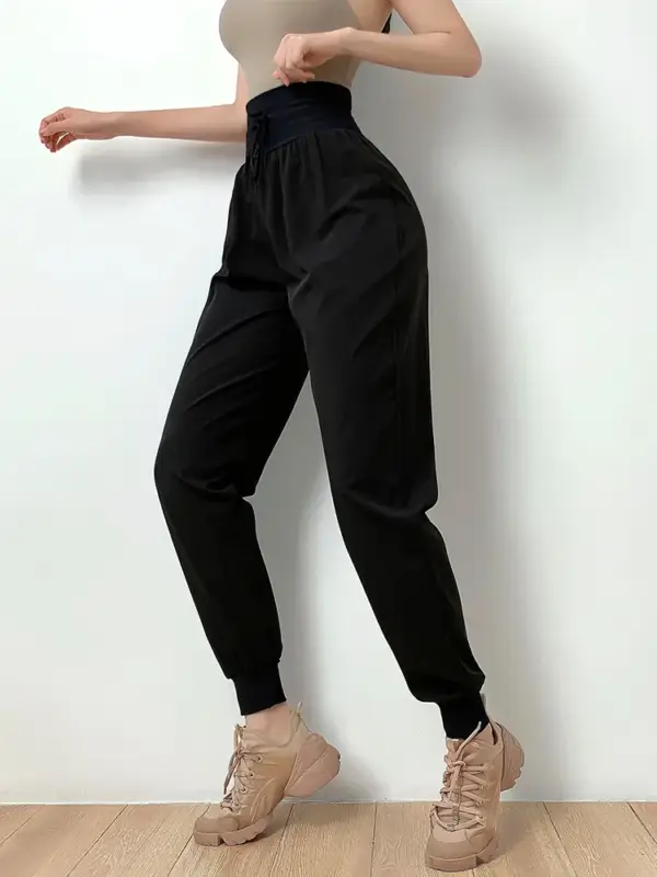 Naked-feel Loose Fit Sport Workout Joggers Women High Waist Elastic Workout Gym Joggers with Two Side Pocket - Image 5