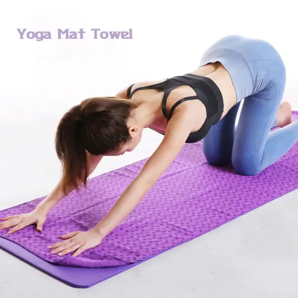 Non Slip Cotton Yoga Mat Towel Travel Sport Fitness Exercise Yoga Mat Cover Fine Fiber Stonger Water and Sweat Absorption - Image 3
