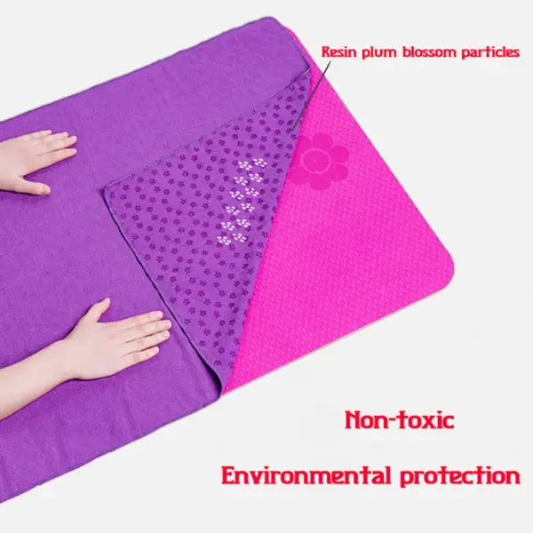 Non Slip Cotton Yoga Mat Towel Travel Sport Fitness Exercise Yoga Mat Cover Fine Fiber Stonger Water and Sweat Absorption - Image 4