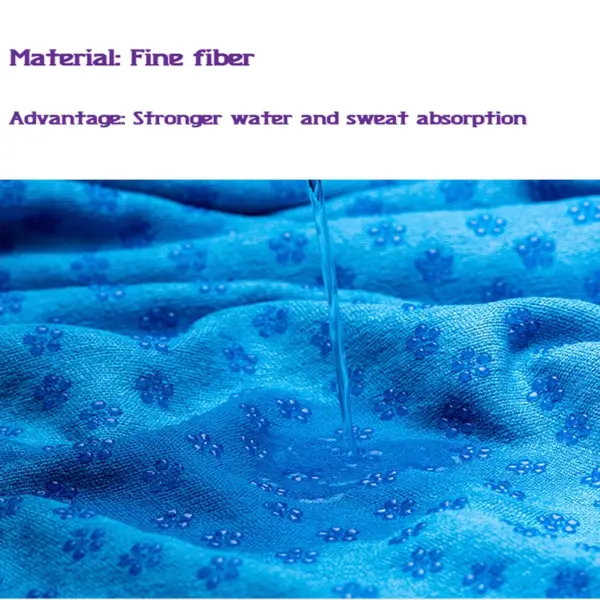 Non Slip Cotton Yoga Mat Towel Travel Sport Fitness Exercise Yoga Mat Cover Fine Fiber Stonger Water and Sweat Absorption - Image 5