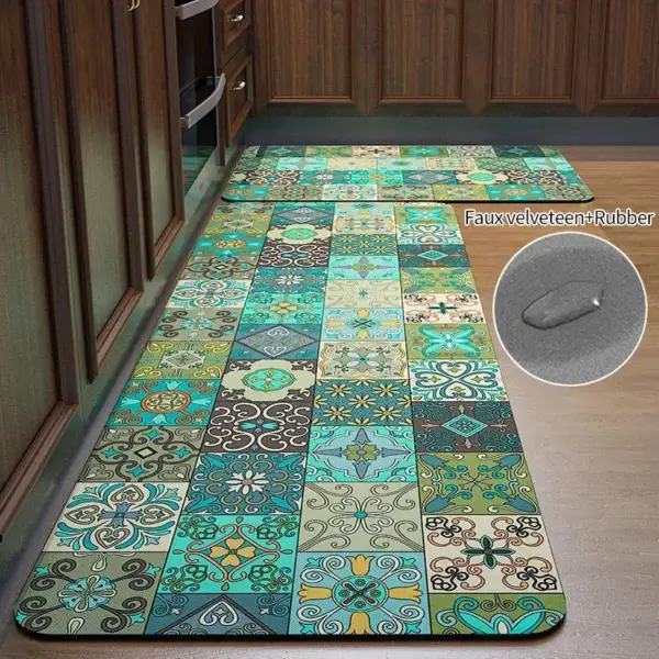 Non-slip Kitchen Mat Diatomite Super Absorbent Floor Mats Bathroom Entrance Door Mat suitable for Kitchen Bedroom Bathroom