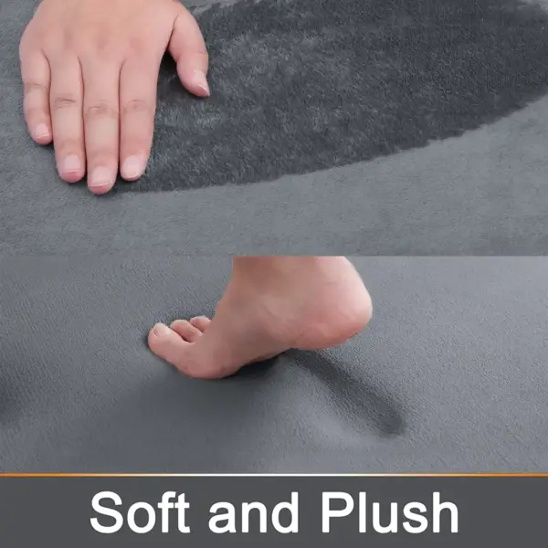 Olanly Silicone Bath Mat Non-Slip Shower Bathroom Rug Memory Foam Carpet Soft Foot Mat Stone Floor Super Absorbent Quick Dry Rug - Image 3