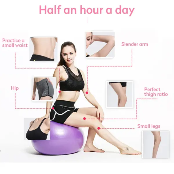 PVC Fitness Balls Yoga Ball Thickened Explosion-proof Exercise Home Gym Pilates Equipment Balance Ball 45cm/55cm/65cm/75cm/85cm - Image 6