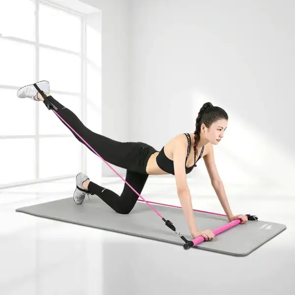 Pilates Exercise Stick Fitness Yoga Bar Crossfit Resistance Bands Trainer Pull Rods Pull Rope Home Gym Body Workout Building - Image 4