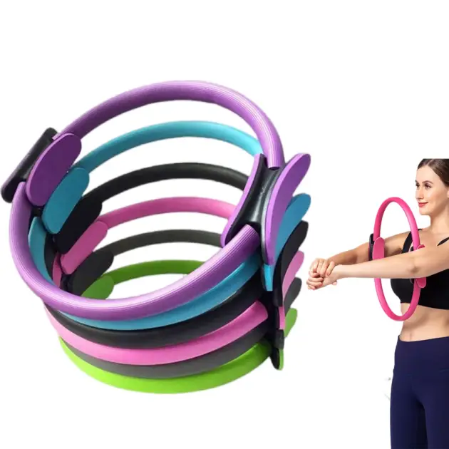 Pilates Yoga Circles,15" Fitness Elastic Rings,Fitness Pelvic Floor Exercise for Women,Shaping Equipment for Inner Thigh,Abs,Leg