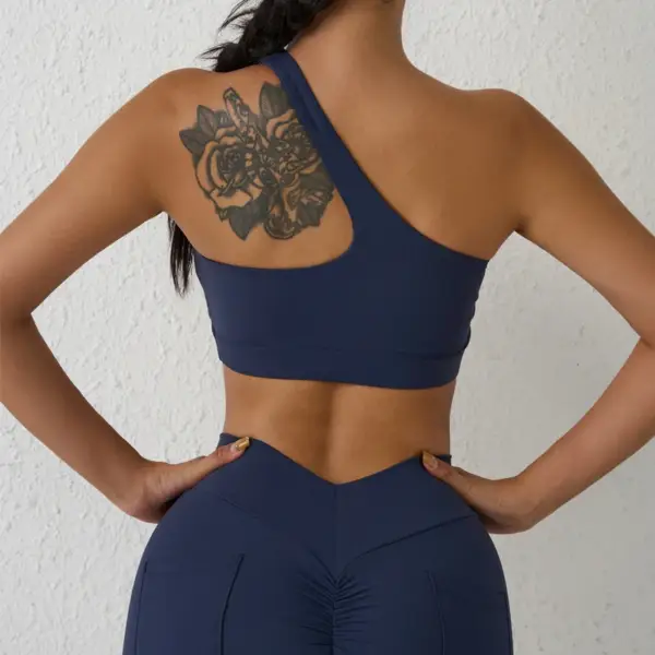 QINACTIVE Sports Bra High Stretch Comfy One-Shoulder Underwear Women Fitness Gym Top Women Bra Running Workout Yoga Clothing - Image 2